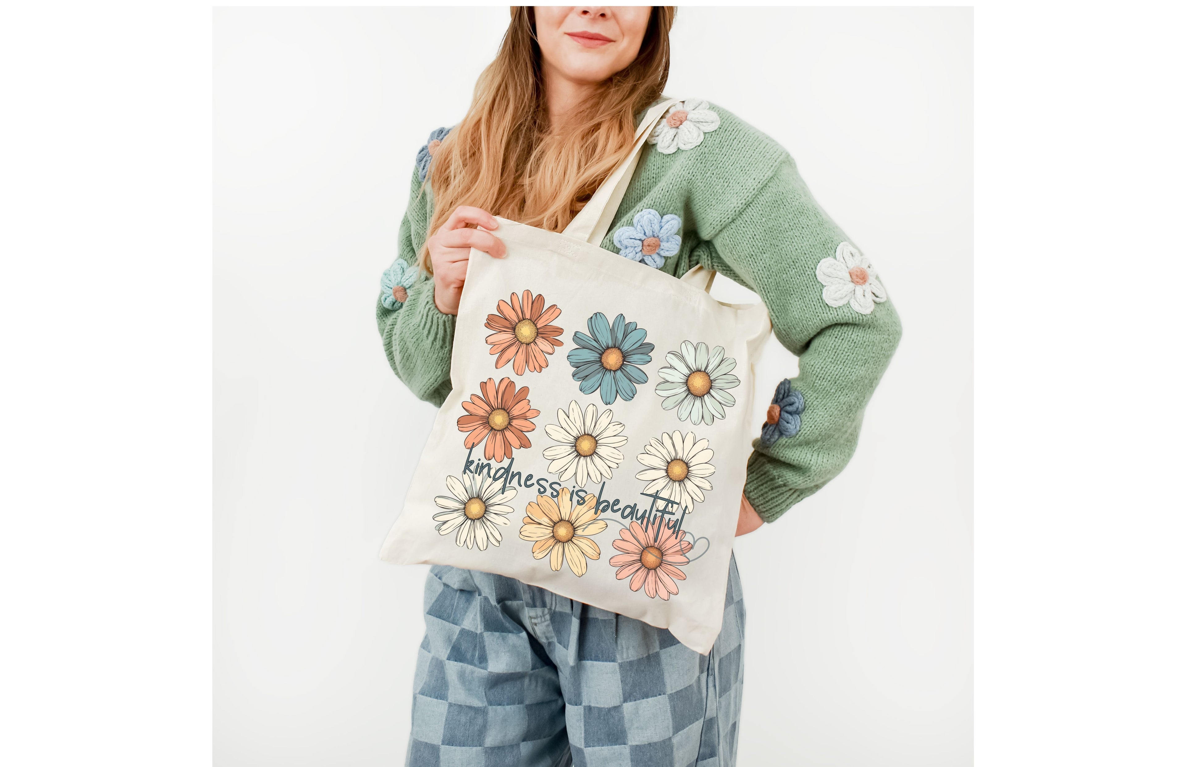 Kindness Is Beautiful Canvas Tote Bag